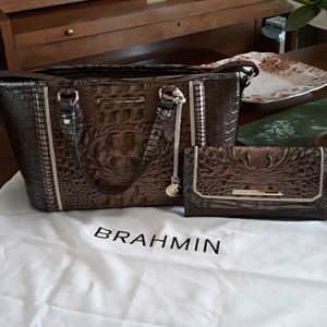 Brahmin Mini Asher and wallet